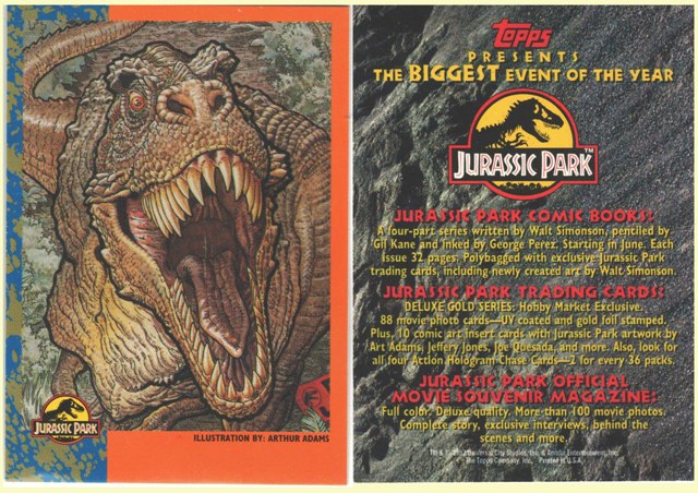 Promo Card - Jurassic Park Deluxe Gold Series - #1